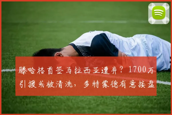 滕哈格首签马拉西亚遭弃？1700万引援或被清洗，多特蒙德有意接盘